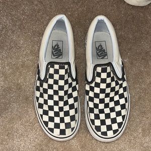 Platform checkered Vans